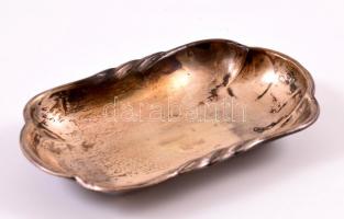 Ezüst(Ag) ékszertartó tálka, jelzett, 11,5×7,5 cm, nettó: 37,9 g