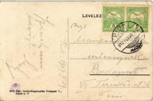 1917 Pécsvárad, Vasúti híd szenes vagonokkal. Hibásan Petrozsény nyomtatással (EK)