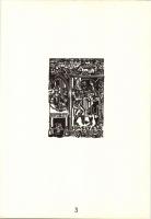 1975 Magyar kisgrafika 18x25cm, 500 sorszámozott példányban készült ajándék mappa benne 20 magyar gr...