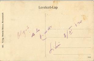 Nagyszeben, Hermannstadt, Sibiu; Városháza udvara cigányok csoportjával. Heinrich Meltzer kiadása / ...