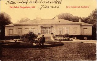 1908 Abony, Nagy-Abony; Gróf Keglevich kastély. W.L. 306.