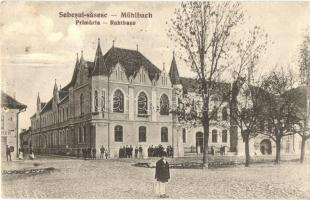 Szászsebes, Mühlbach, Sebesul Sasesc, Sebes; Primaria / Rathaus / Városháza. Kiadja Erich Hutter / town hall (lyukak / holes)
