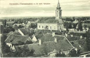 1916 Kevevára, Temeskubin, Kovin; látkép, Római katolikus templom. Müller J. Béla amatőr felvétele / general view with Catholic church (EK)