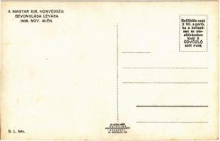 1938 Léva, Levice; bevonulás feldíszített kapuval. S.L. felvétele / entry of the Hungarian troops, d...