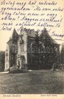 1907 Parádsasvár, Parád; Sasvár grófi kastély. Kiadja a Parádi Fogyasztási Szövetkezet, fényképezte Rónai Eger