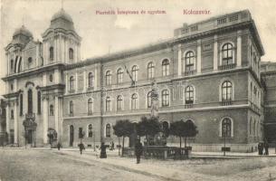 1908 Kolozsvár, Cluj; Piaristák temploma, egyetem. Kiadja Schuster Emil / Piarist church, university (EK)