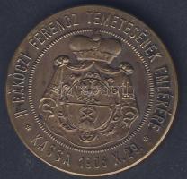 1906. "II.Rákóczi Ferenc temetésének emlékérem" Br emlékérem T:2