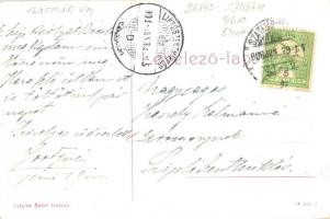 1908 Szatmárnémeti, Szatmár, Satu Mare; Deák tér, Székesegyház, Szatmári bank. Kiadja Cseplák Bálint...