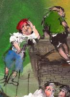 Debreczeny Zoltán (1952): Bűnbánó. Olaj, vászon, jelzett, 80×60 cm