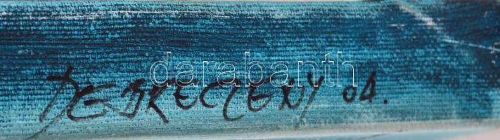 Debreczeny Zoltán (1952): Róme & Júlia. Olaj, vászon, jelzett, 80×80 cm