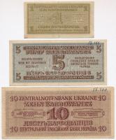 Ukrajna / Német megszállás 1942. 1K + 5K + 10K T:IV  
Ukraine / German occupation 1942. 1 Karbowane...