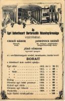 1913 Egri Szövetkezett Bortermelők Részvénytársasága. Egri Bikavér, hátoldalon árjegyzék és pince be...
