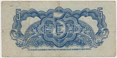 Románia 1944. 5L "Comandamentul Armatei Rosii" T:III,III-
Romania 1944. 5 Lei "Coman...