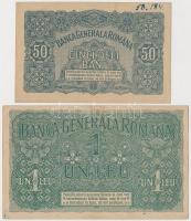 Románia / Német megszállás 1917. 50b + 1L T:I-,III szép papír
Romania / German Occupation 1917. 50 ...