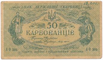 Ukrajna / Autonóm Köztársaság 1918. 50K T:III  Ukraine / Autonomous Republic 1918. 50 Karbovantsiv C:F Krause 5