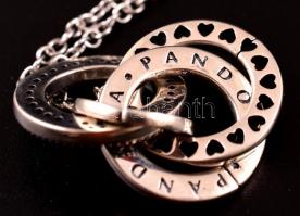 Ezüst (Ag.) Pandora nyaklánc medállal, jelzett, bruttó:7,8 g