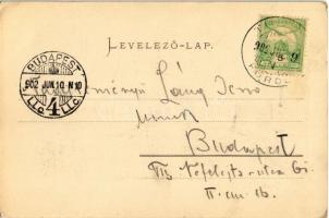 1902 Tusnádfürdő, Baile Tusnad; Három Huszár szálloda. Julius Müller utóda kiadása / hotel (EK)