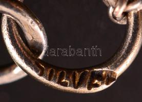 Ezüst (Ag.) nyaklánc, jelzett, zománcozott ezüst halacska medállal, bruttó: 7,7 g