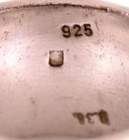 Ezüst (Ag.) gyűrű francia design, méret:53, bruttó: 18,3 g