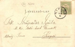 1904 Siklós, látkép templomok, vár. Kiadja Feiler Mariska (EK)