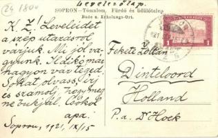 1921 Sopron, Tómalom fürdő és üdülőtelep. photo