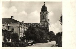 Losonc, Lucenec; Evangélikus templom magyar zászlóval. Kiadja Fenyves Andor / Lutheran church with Hungarian flag