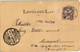 1900 Üdvözlet Munkácsról! Zsidó férfiak az utcán. Bertsik Emil tulajdona / Greetings from Mukacheve ...