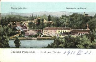 1910 Pöstyén, Pistyan, Piestany; látkép / general view / Totalansicht