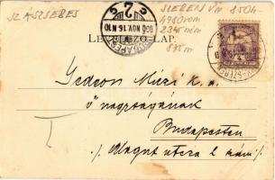 1900 Szászsebes, Mühlbach, Sebes; Rózsa utca, Rudolf Breckner és Karl Fabritius üzlete. Jos. Hientz ...