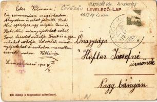 1910 Szamoskrassó, Krassó, Caraseu; Posta, Orvosi lak / post office, doctor's house (fa)