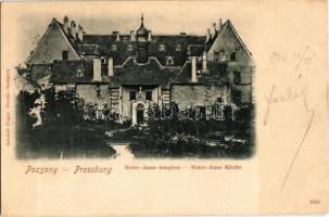 1900 Pozsony, Bratislava, Pressburg; Notre-dame templom / Kirche / church