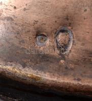 Ezüst (Ag.) talpas csiszolt, metszett kristályüveg kehely, jelzett, apró csorbákkal, m: 19 cm