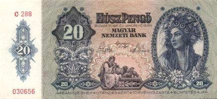 1941. 20P (2x) egymásutáni sorszámmal T:I