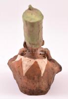 Bálint Zsombor: Doboló fiú. Jelzett iparművész kerámia. Hibátlan. m:21 cm