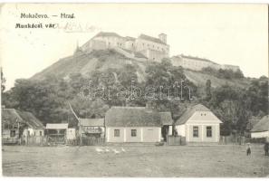 Munkács, Mukacheve, Mukacevo; Hrad / vár, gémeskút. Kiadja Nagy Albert / castle, well, shadoof (EK)