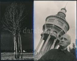 Természet és építészet, jelzett és jelzés nélküli fotók, 4 db, 17×10 és 23×18 cm