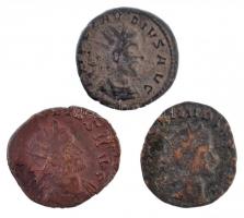 Római Birodalom 3db-os vegyes II. Claudius Gothicus rézpénz tétel T:2-,3 Roman Empire 3pcs of various copper coins from Claudius II Gothicus C:VF,F