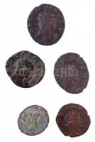 Római Birodalom 5db-os vegyes Gallienus rézpénz tétel T:2-,3 Roman Empire 5pcs of various copper coins from Gallienus C:VF,F