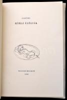 Goethe: Római elégiák. Max Schwimmer rajzaival. Bp.,1958, Magyar Helikon. Kiadói selyemkötés, kiadói...