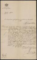 1885 Bp., Volt izraelita vallású egyének névváltoztatásával kapcsolatos levél és rabbinátusi címke