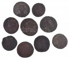 Római Birodalom 9db-os vegyes Aurelianus rézpénz tétel T:vegyes Roman Empire 9pcs of various copper coins from Aurelian C:mixed