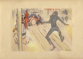 Vértes Marcell (1895-1961): Big band szignált; vegyes technika, papír 30x24cm