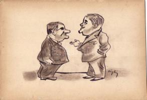 Szigethy István (1891-1966) szignált tus, papír 24x17 cm