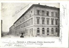 1904 Budapest V. Főherceg Károly laktanya (Valero kaszárnya), a mai Markó és Honvéd utca sarkán (EK)