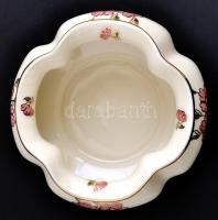 Zsolnay virágmintás porcelán kaspó, kézzel festett, jelzett, hibátlan, d: 11 cm, m: 6 cm