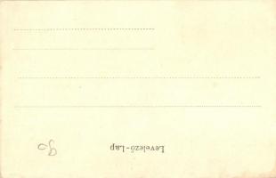 Eger, mecset. Magyar zászlós litho keret / Hungarian flag litho frame (r)