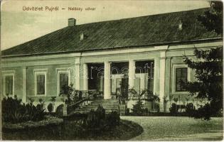 1916 Puj, Pui; Naláczy-udvar és kastély. Adler Arthur / castle with courtyard