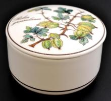 Villeroy & Boch porcelán dobozka, levonóképes, jelzett, d: 8 cm, m: 4,5 cm