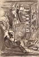 1938 M. GY. jelzésű rajz; ceruza, karton 17x24cm