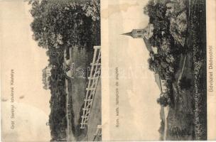 1917 Dédes, Dédesd (Dédestapolcsány); Gróf Serényi Istvánné kastélya, Római katolikus templom és paplak. Kiadja Langsch Imréné (EB)